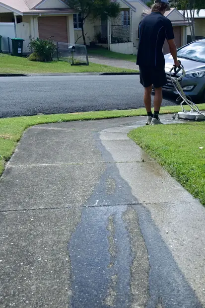 Pathway pressure cleaning on the Gold Coast in Southport, Gold Coast